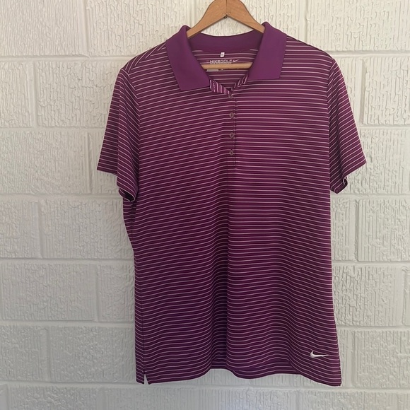 Nike Golf Dri-FIT Victory Women's Striped Golf Polo - XL - Picture 1 of 8